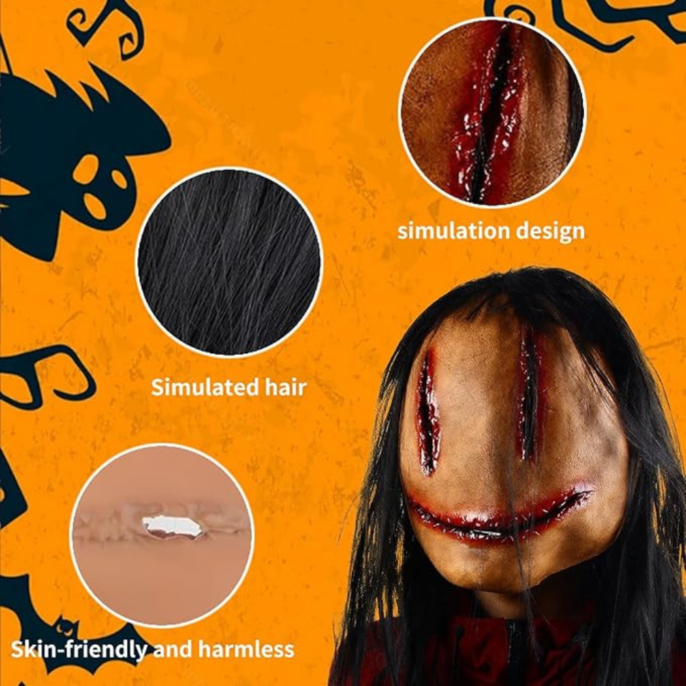 Máscara de Terror Halloween con Pelo